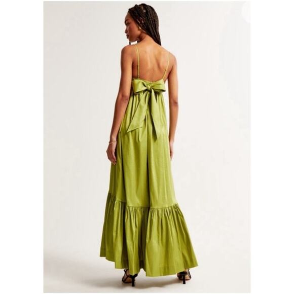 Abercrombie & Fitch Drama Bow-back taffeta gown women's size large brand new! - Picture 2 of 9